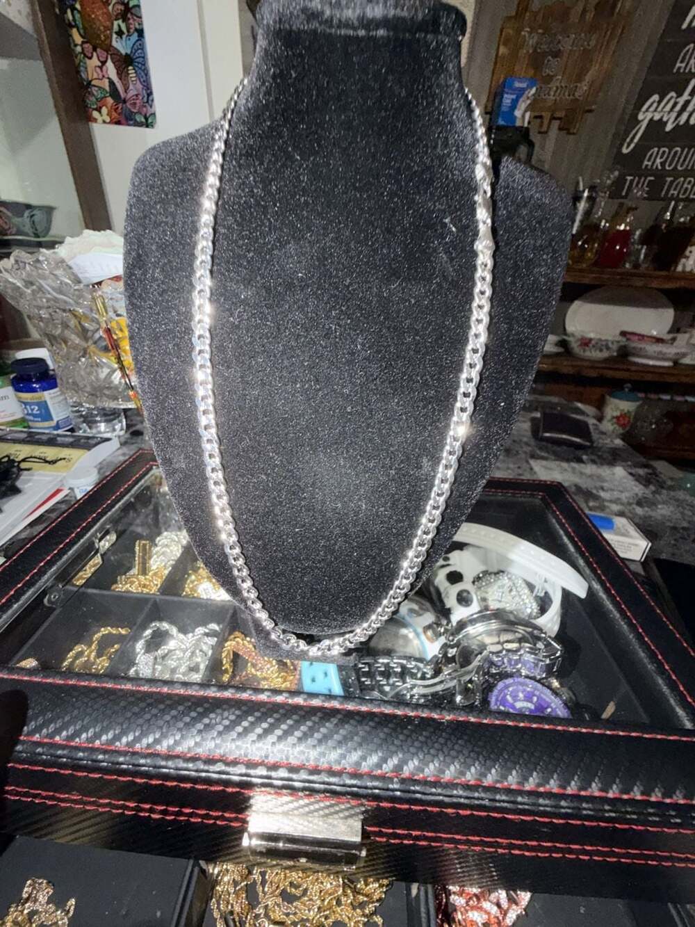 20 inch 4mm 925 silver thermal infused over brass diamond cut Cuban.